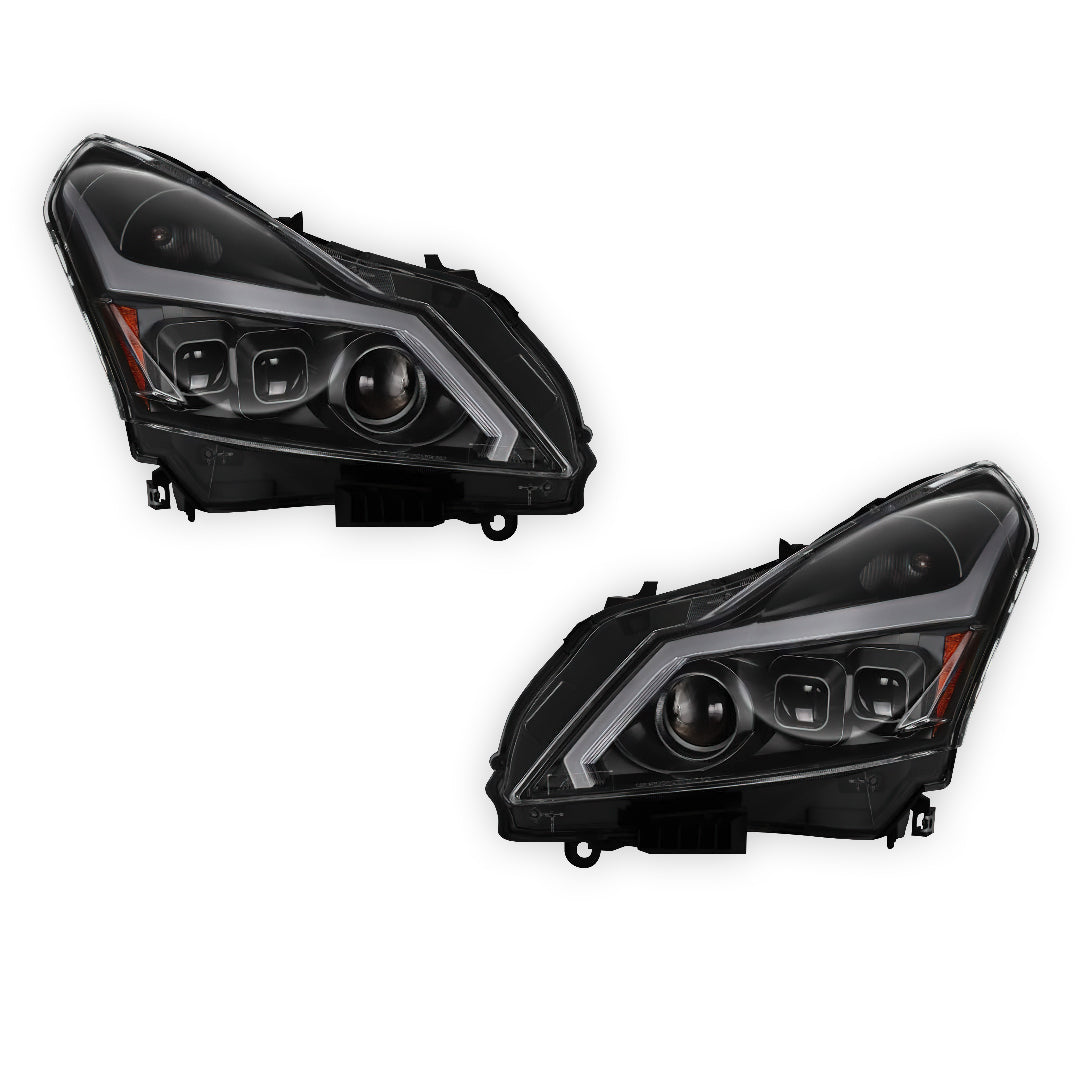 INFINITI G37 Sedan (2010 - 2013) Sequential LED DRL Dual Projector Headlights LH + RH