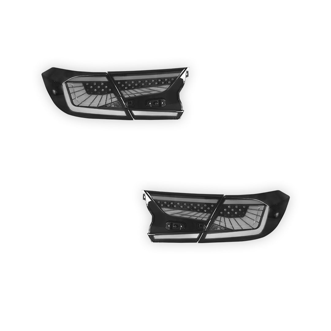 Honda Accord Sedan (2018 - 2022) Sequential LED Black Tail Lights LH + RH