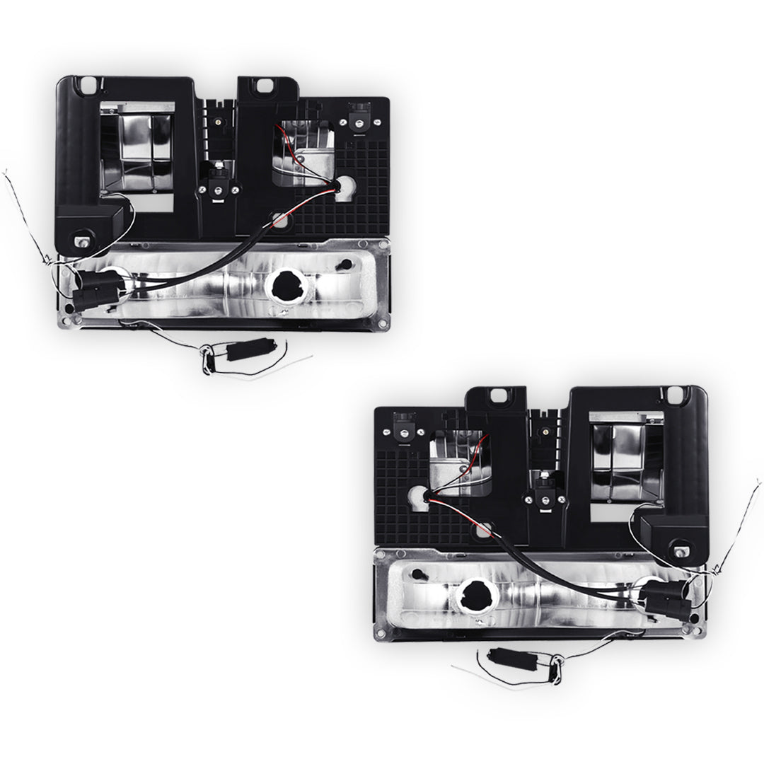 Chevrolet C3500 Cheyenne / Scottsdale / Silverado (1988 - 2000) F-LED DRL Replacement Headlights LH + RH