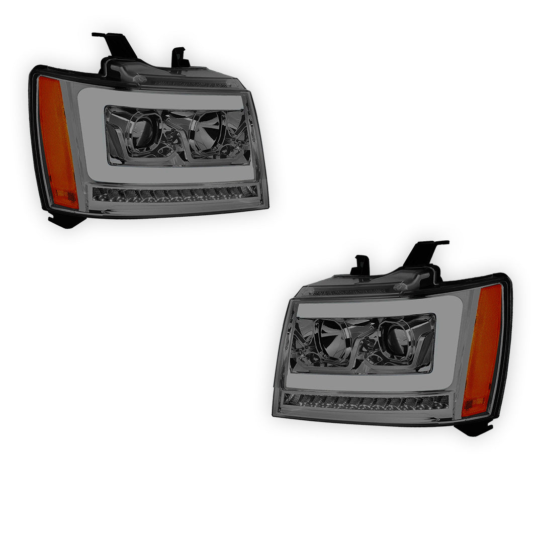 Chevrolet Tahoe LS / LT / LTZ (2007 - 2014) LED DRL Sequential Turn Signal Projector Headlights LH + RH