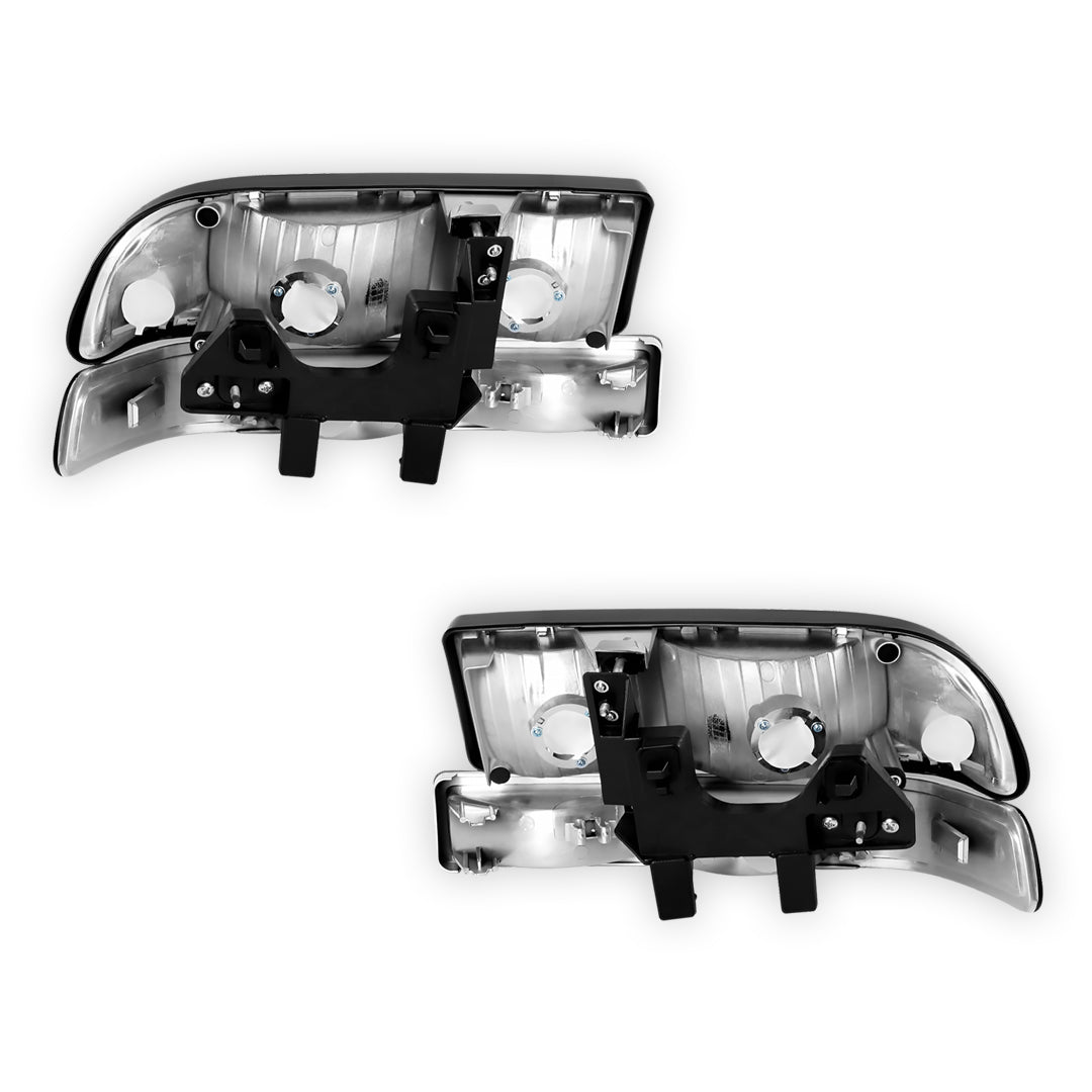 Chevrolet S10 LS / LT / ZR2 (1998 - 2004) Replacement Headlights and Bumper Lights LH + RH