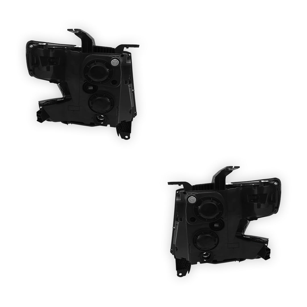 Chevrolet Suburban 3500 HD LS / LT (2016 - 2019) Replacement Black Halogen Headlights LH + RH