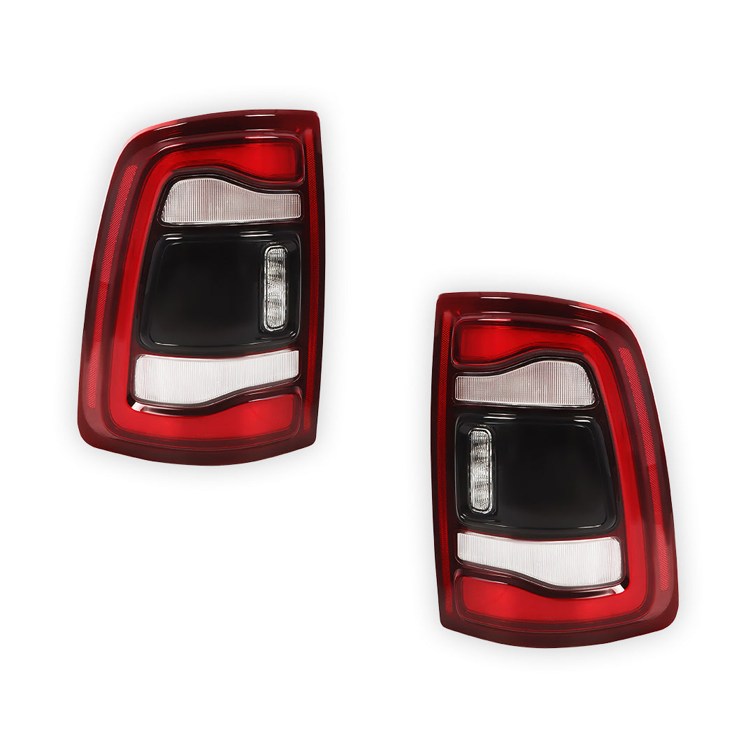 RAM 2500 (2019 - 2024) Black Bezel Blind Spot LED Tail Lights LH + RH