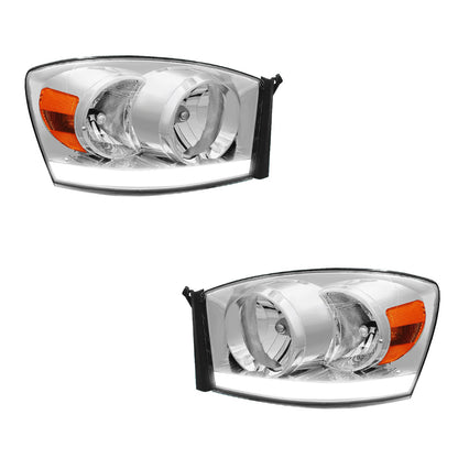 Dodge RAM 1500 (2006 - 2008) LED DRL Replacement Headlights LH + RH