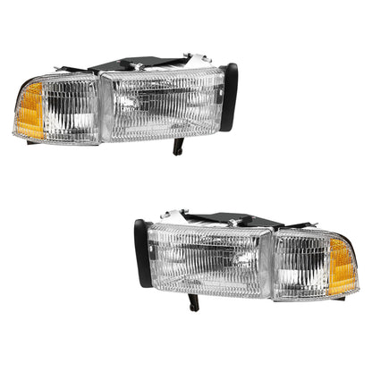 Dodge RAM 2500 (1994 - 2002) Replacement Headlights and Corner Lights LH + RH