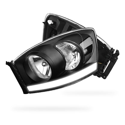 Dodge RAM 2500 (2006 - 2009) LED DRL Replacement Headlights LH + RH