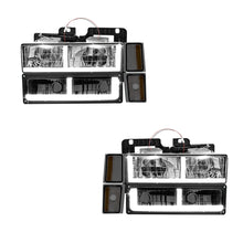 Chevrolet C1500 Cheyenne / Scottsdale / Silverado (1988 - 1993) F-LED DRL Replacement Headlights LH + RH