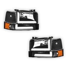 Ford F-250 (1992 - 1996) LED DRL Replacement Headlights and Bumper Lights LH + RH