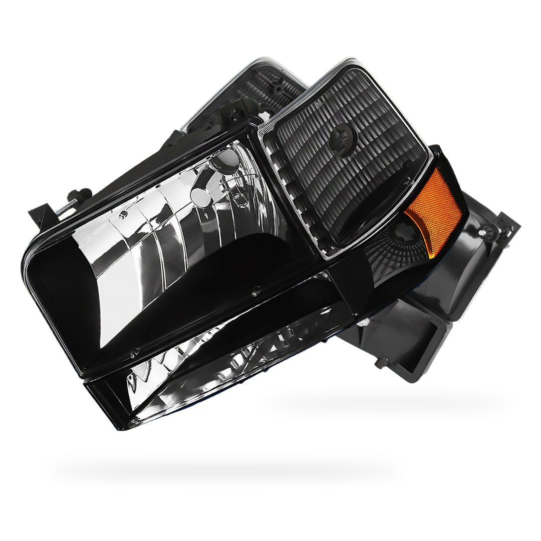 Ford F-250 (1992 - 1996) Replacement Headlights and Bumper Lights LH + RH