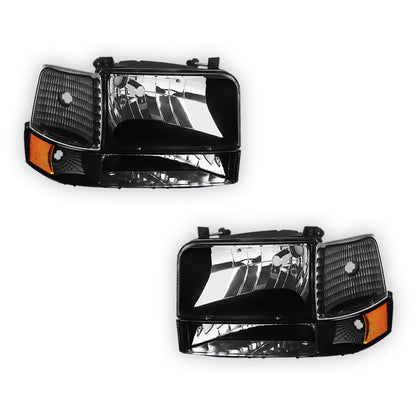 Ford F-250 (1992 - 1996) Replacement Headlights and Bumper Lights LH + RH