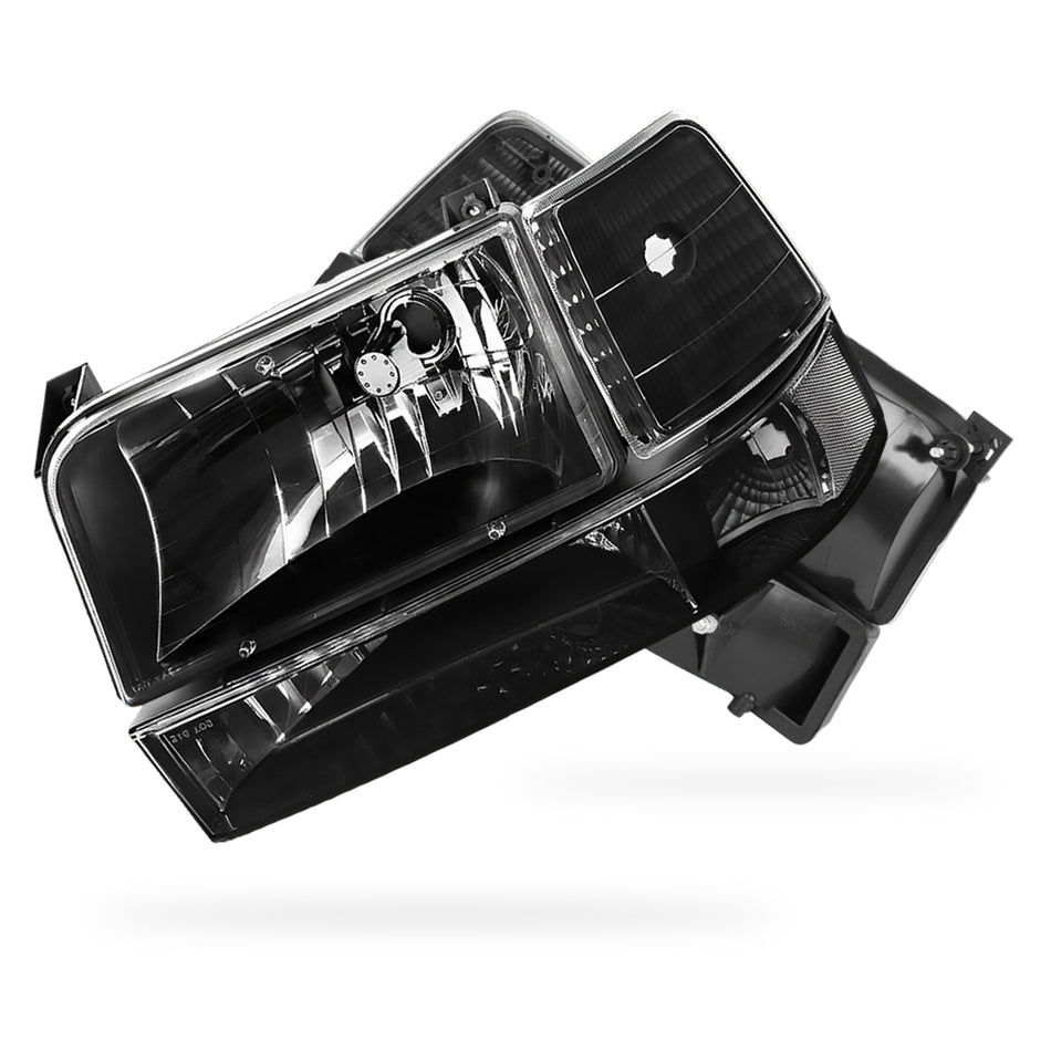 Ford F-250 (1992 - 1996) Replacement Headlights and Bumper Lights LH + RH