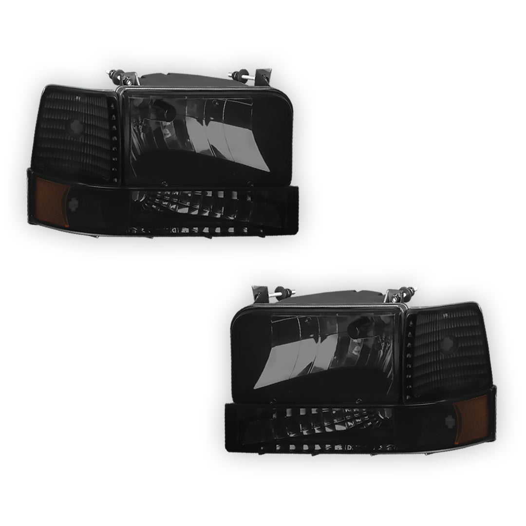 Ford F-250 (1992 - 1996) Replacement Headlights and Bumper Lights LH + RH