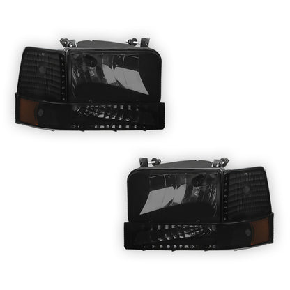 Ford F-250 (1992 - 1996) Replacement Headlights and Bumper Lights LH + RH