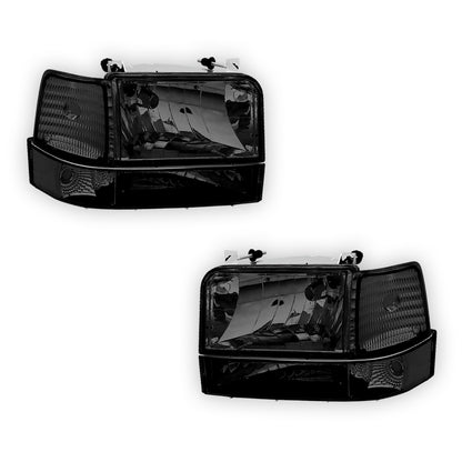 Ford F-250 (1992 - 1996) Replacement Headlights and Bumper Lights LH + RH