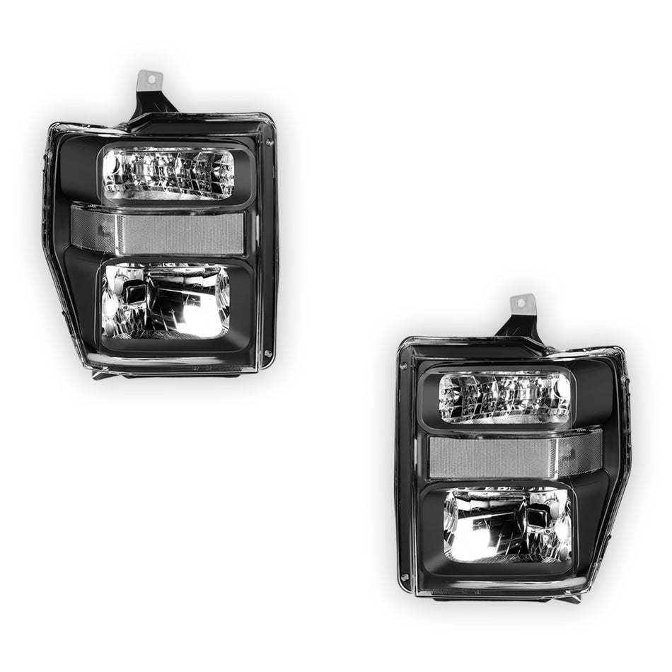 Ford F-250 Super Duty (2008 - 2010) Replacement Headlights LH + RH