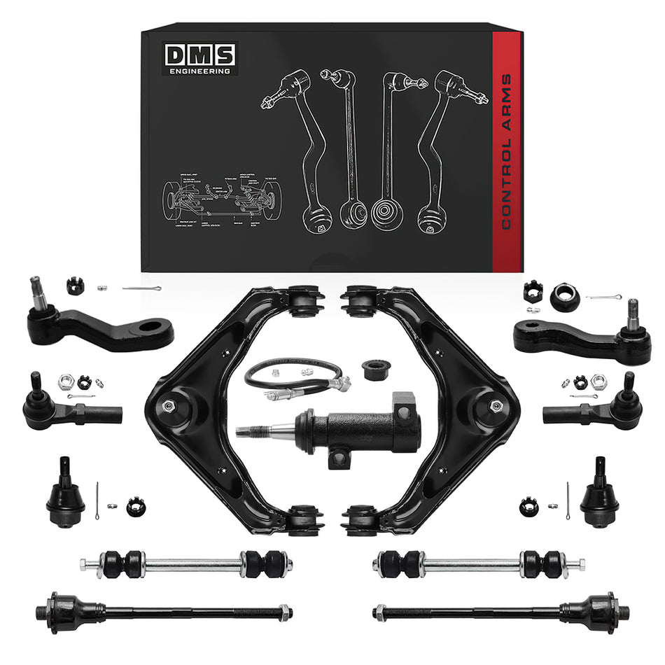 GMC Sierra 1500 HD SLE / SLT (2001 - 2003) Control Arms and Sway Bar Links Complete Suspension Kit LH + RH