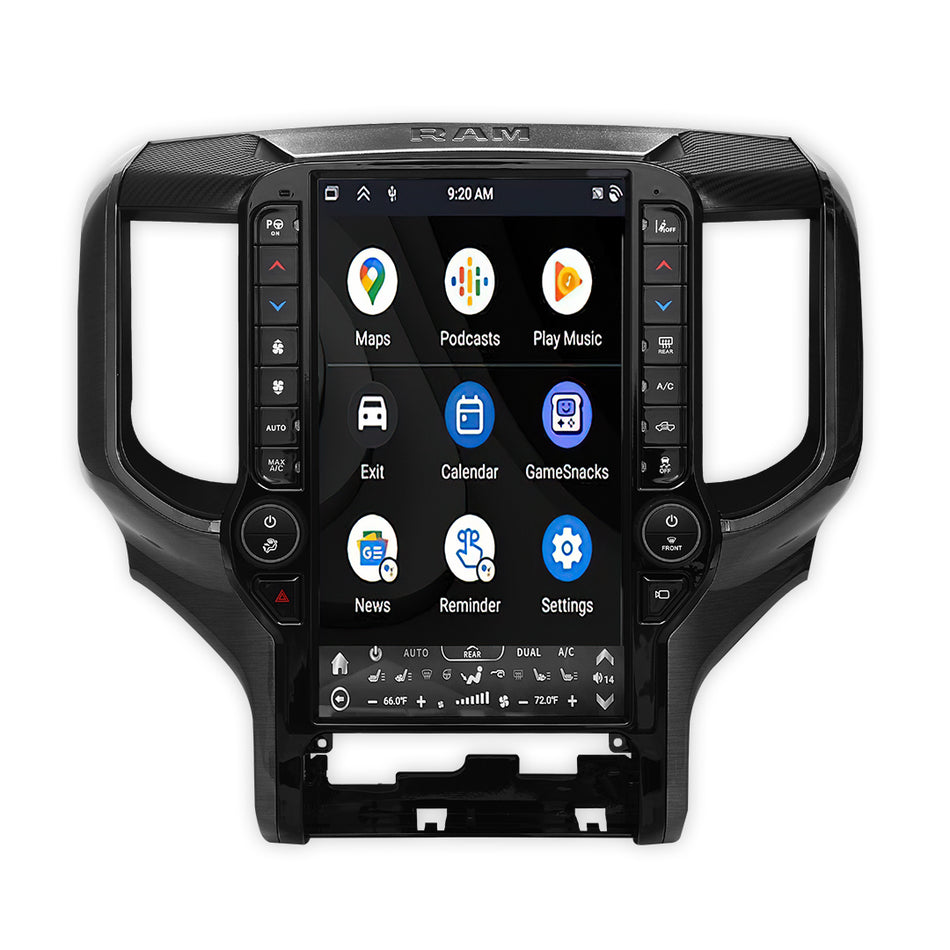 Dodge RAM 2500 (2019 - 2022) 13.6" Wireless Android 12 Head Unit for Apple CarPlay / Android Auto