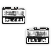 GMC C2500 Suburban SLE / SLT (1992 - 1999) Square-LED DRL Replacement Headlights LH + RH