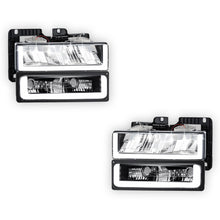 GMC C3500 SLE / SLT (1988 - 2000) U-LED DRL Replacement Headlights LH + RH