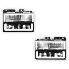 GMC K1500 SLE / SLT (1988 - 1999) Square-LED DRL Replacement Headlights LH + RH