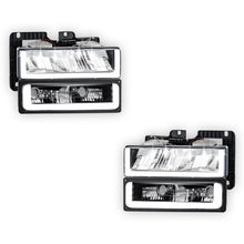 GMC K1500 SLE / SLT (1988 - 1999) U-LED DRL Replacement Headlights LH + RH