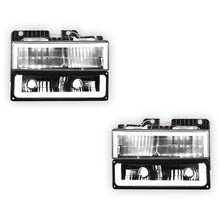 GMC K2500 Suburban SLE / SLT (1992 - 1993) Square-LED DRL Replacement Headlights LH + RH