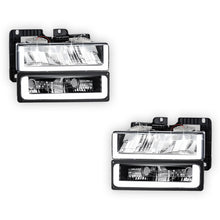 GMC K2500 Suburban SLE / SLT (1992 - 1993) U-LED DRL Replacement Headlights LH + RH