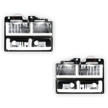 GMC K3500 SLE / SLT (1988 - 2000) F-LED DRL Replacement Headlights LH + RH