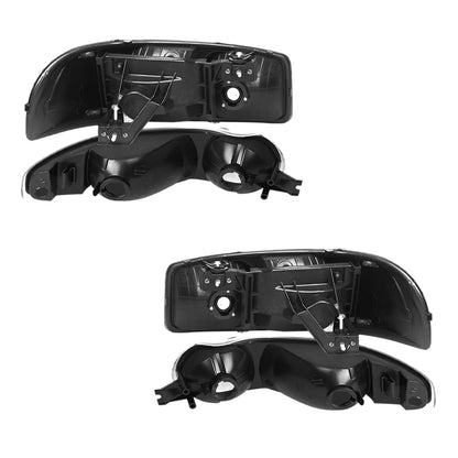 GMC Sierra 1500 C3 / Denali / SLE (2001 - 2006) Replacement Headlights LH + RH