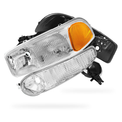GMC Sierra 1500 Classic Denali / SLE / SLT (2007) Replacement Headlights LH + RH