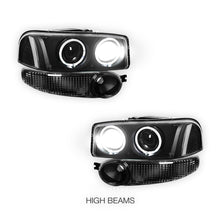 GMC Sierra 1500 Denali (2002 - 2006) Black Dual Halo Projector Headlights LH + RH