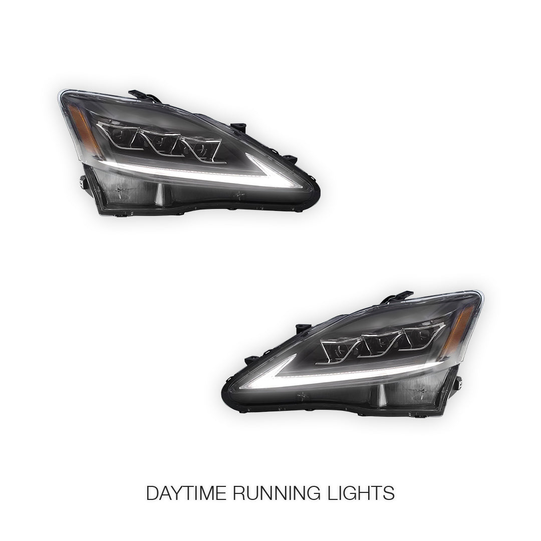Lexus IS250 (2006 - 2012) LED DRL Signal Projector Headlights LH + RH