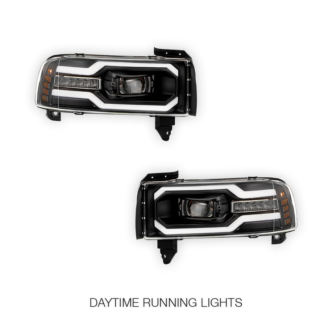 Dodge RAM 1500 (1994 - 2001) Full LED Projector Headlights LH + RH