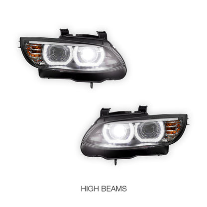 BMW 3-Series 335i / E92 / E93 (2007 - 2010) LED Halo Angel Eyes HID/Xenon Headlights LH + RH