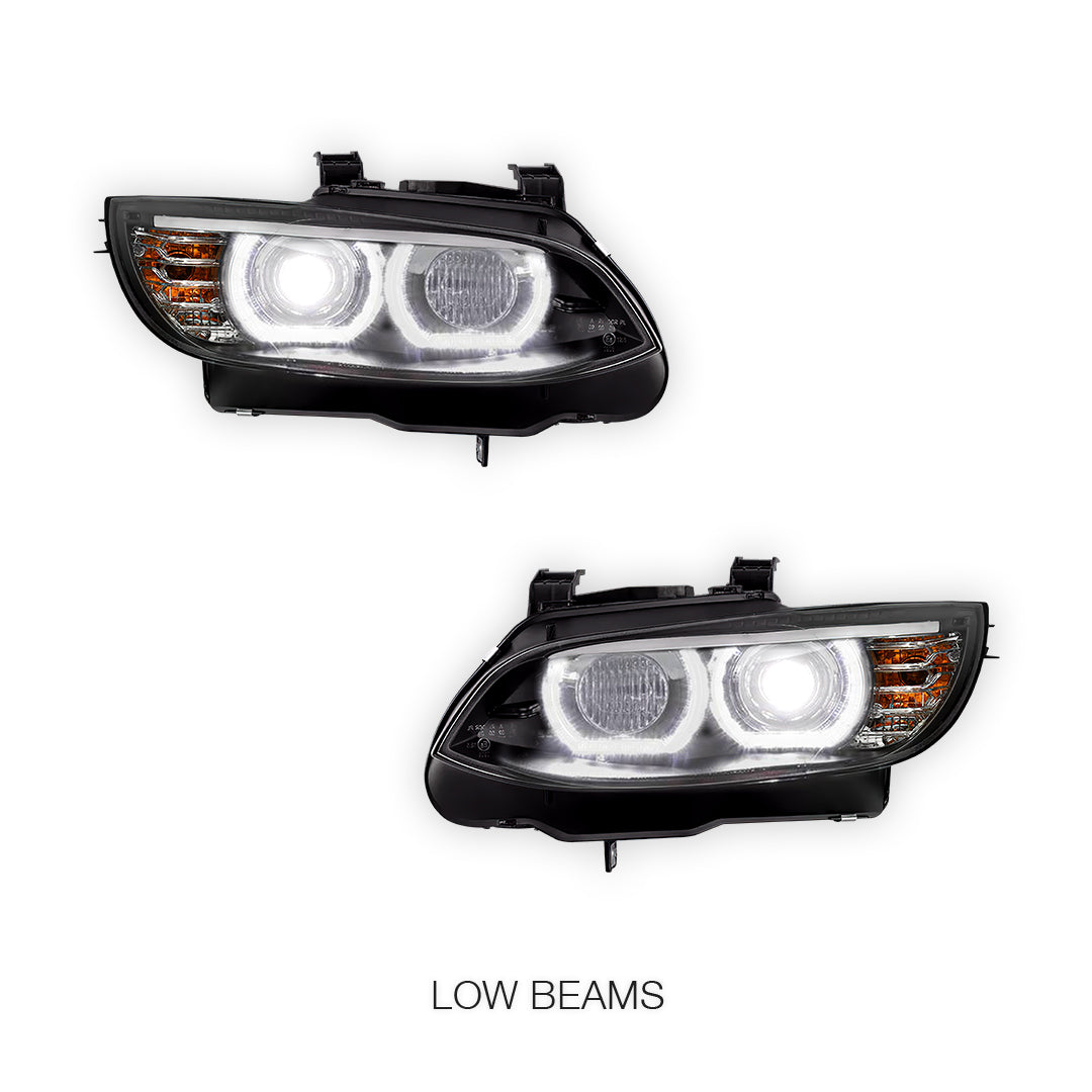BMW 3-Series 335i / E92 / E93 (2007 - 2010) LED Halo Angel Eyes HID/Xenon Headlights LH + RH