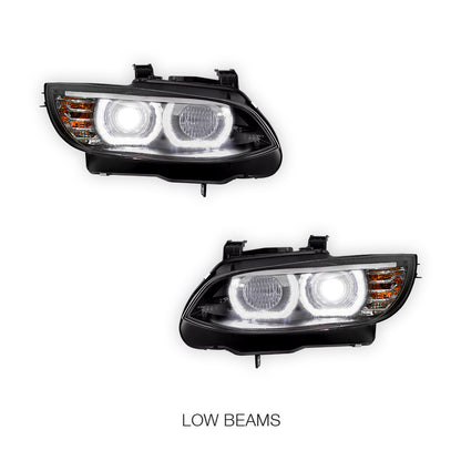 BMW 3-Series 335i / E92 / E93 (2007 - 2010) LED Halo Angel Eyes HID/Xenon Headlights LH + RH