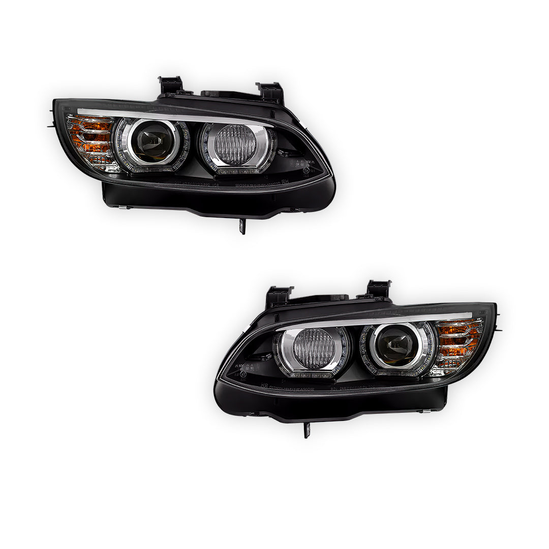 BMW 3-Series 335i / E92 / E93 (2007 - 2010) LED Halo Angel Eyes HID/Xenon Headlights LH + RH