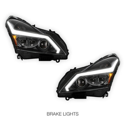 INFINITI G25 (2011 - 2012) Sequential LED DRL Dual Projector Headlights LH + RH