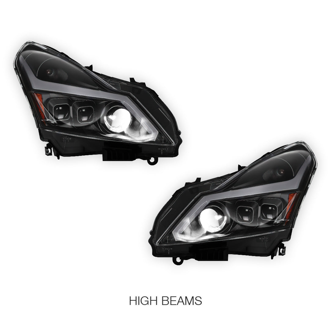 INFINITI G37 Sedan (2010 - 2013) Sequential LED DRL Dual Projector Headlights LH + RH