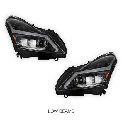 INFINITI G37 Sedan (2010 - 2013) Sequential LED DRL Dual Projector Headlights LH + RH
