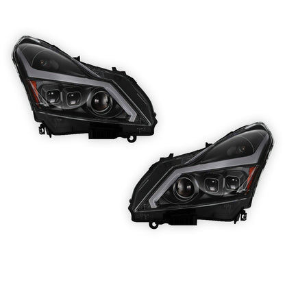 INFINITI G37 Sedan (2010 - 2013) Sequential LED DRL Dual Projector Headlights LH + RH