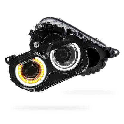 Dodge Challenger (2015 - 2023) LED DRL Halogen Black Replacement Headlights LH + RH