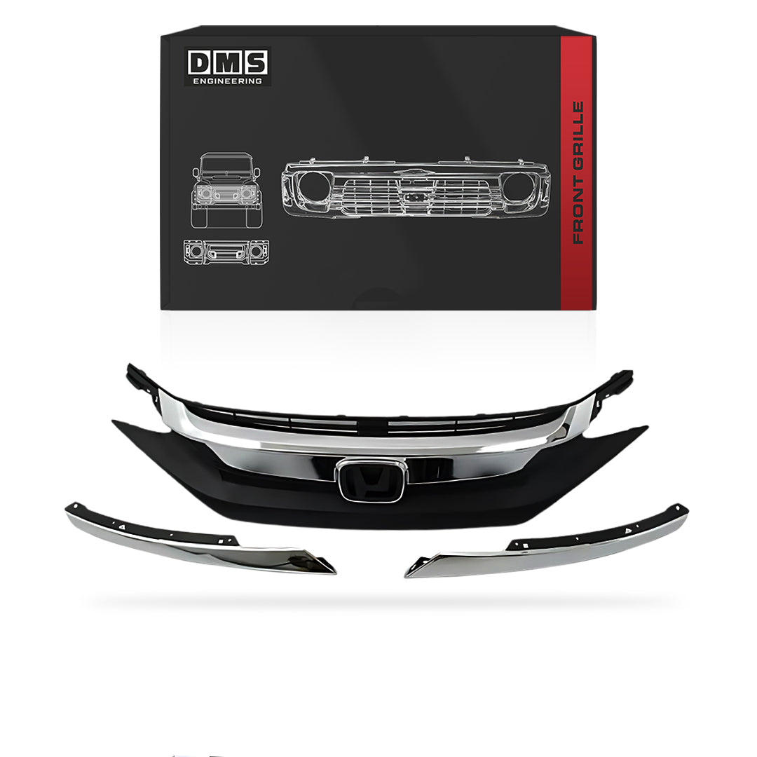 Honda Civic (2016 - 2018) Chrome Eyelid Front Upper Grille