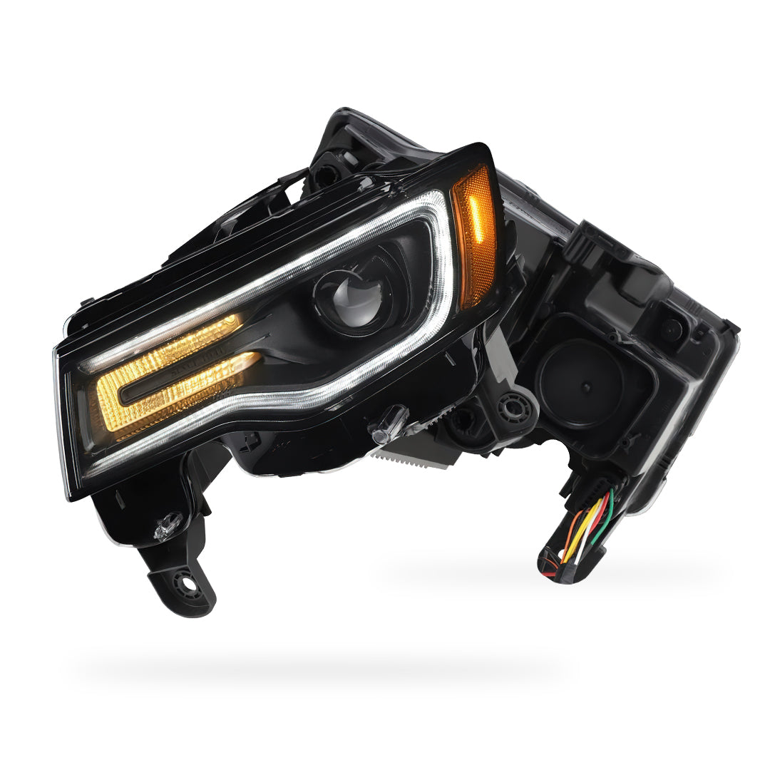 Jeep Grand Cherokee (2017 - 2021) Halogen LED Tube Projector Headlights LH + RH