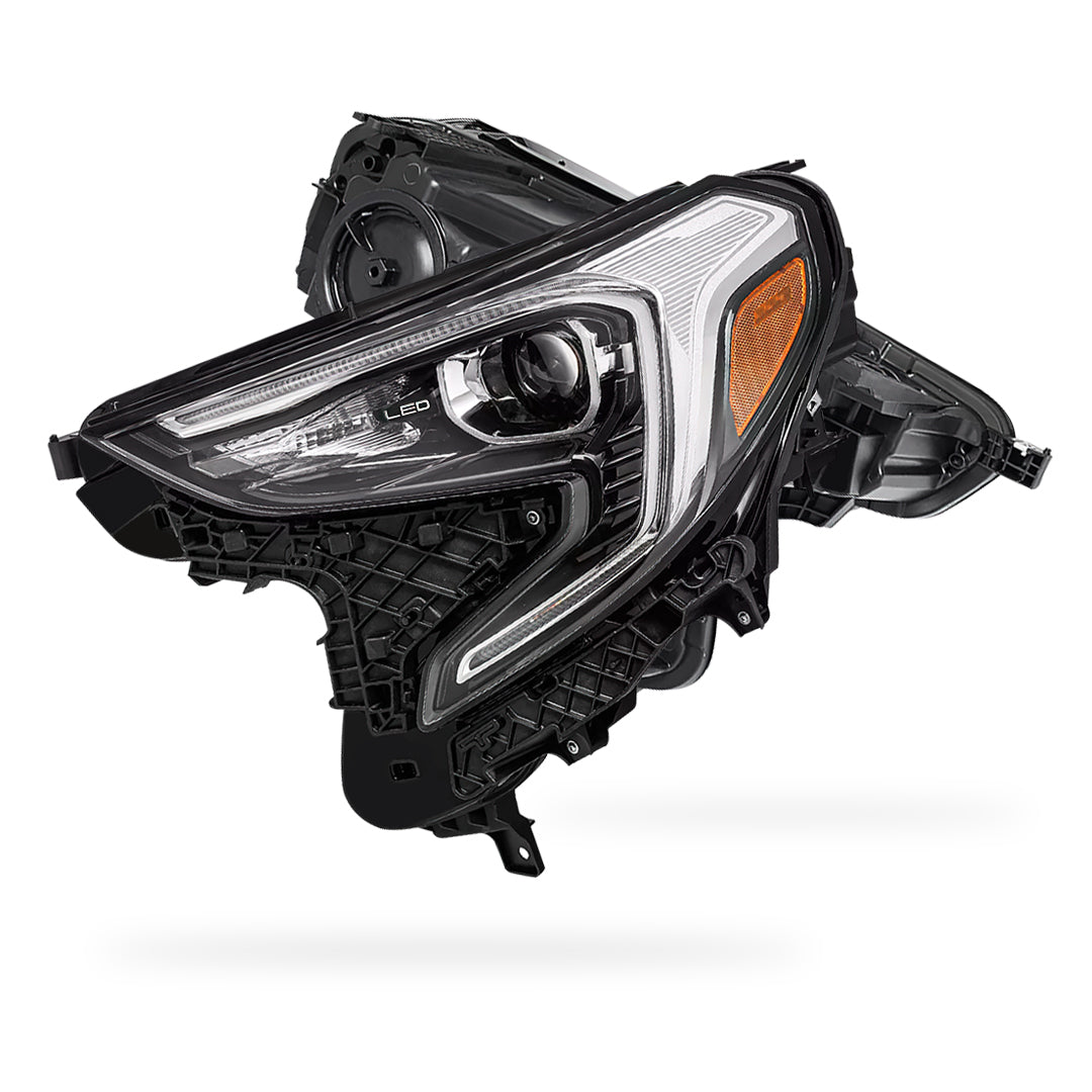 GMC Terrain Denali / SL / SLE / SLT (2018 - 2021) LED DRL HID/Xenon Chrome Projector Replacement Headlights LH + RH