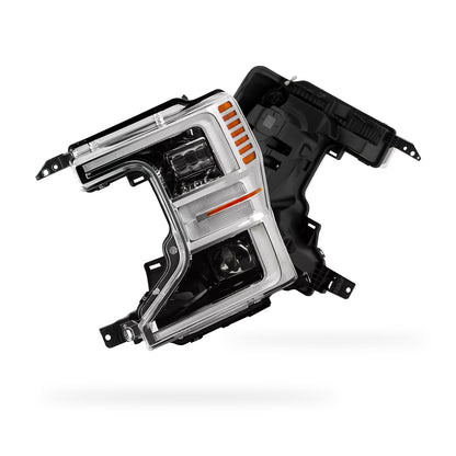 Ford F-250 Super Duty (2020 - 2022) Full LED Chrome Replacement Headlights LH + RH