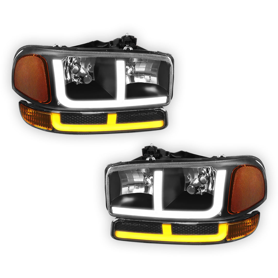 GMC Yukon SLE / SLT (1999 - 2006) F-LED DRL Replacement Headlights LH + RH