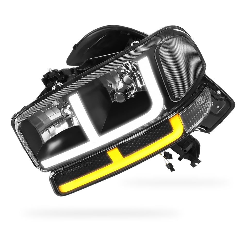 GMC Yukon SLE / SLT (1999 - 2006) F-LED DRL Replacement Headlights LH + RH