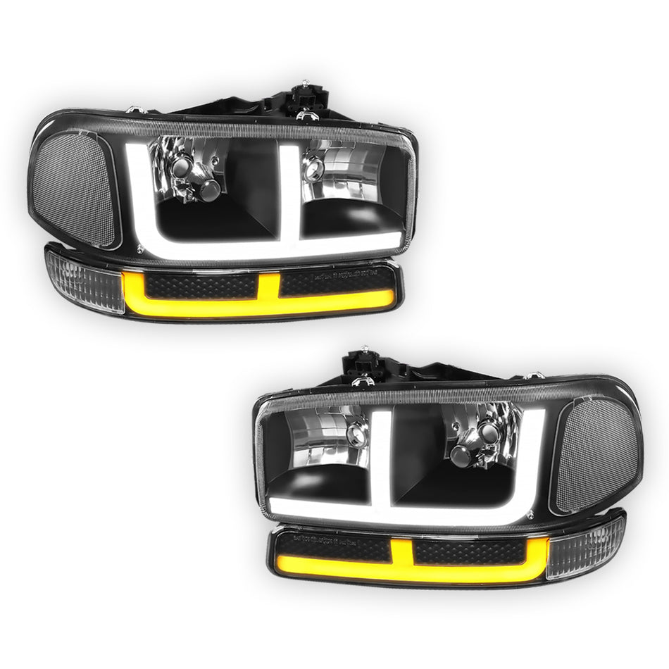 GMC Yukon SLE / SLT (1999 - 2006) F-LED DRL Replacement Headlights LH + RH