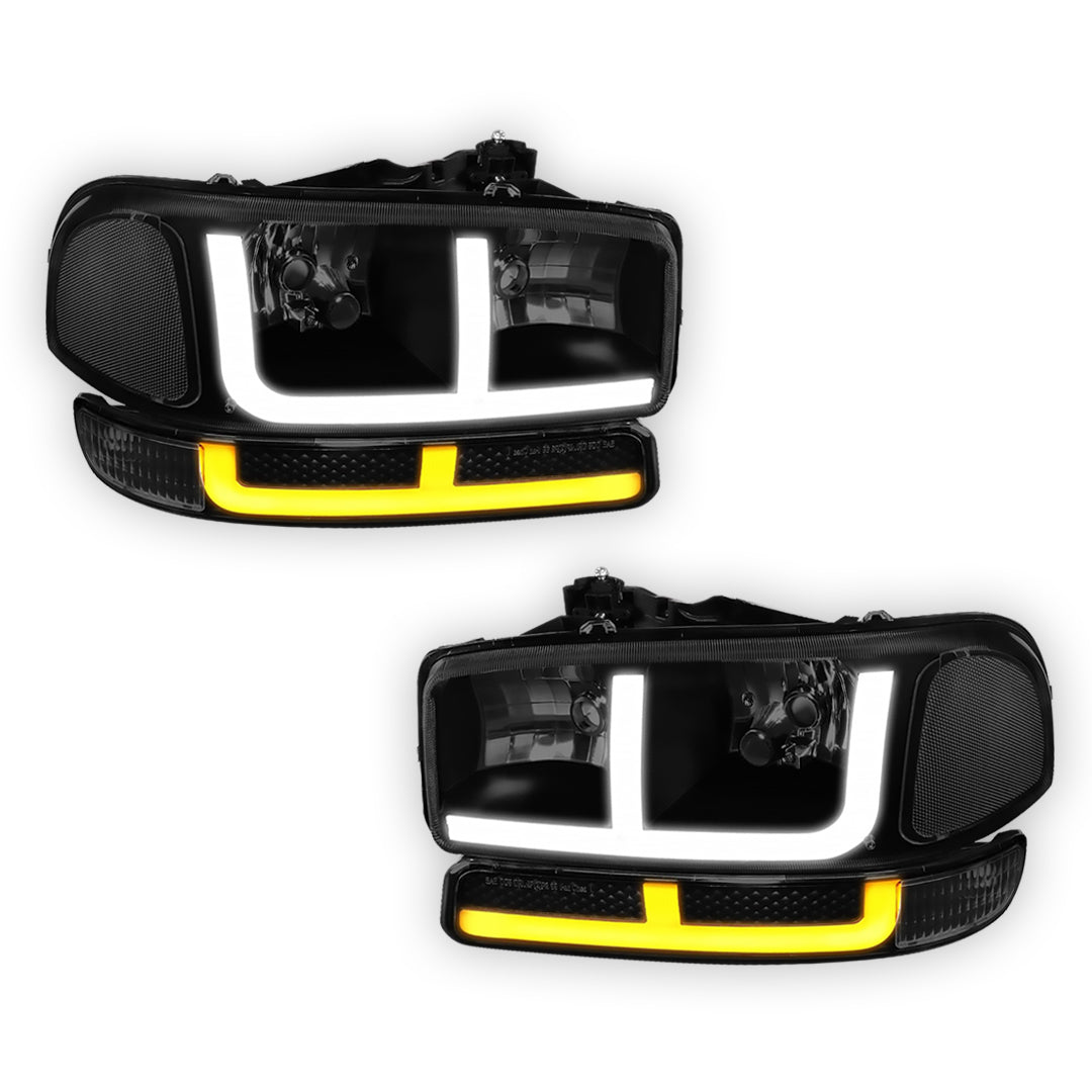 GMC Yukon SLE / SLT (1999 - 2006) F-LED DRL Replacement Headlights LH + RH